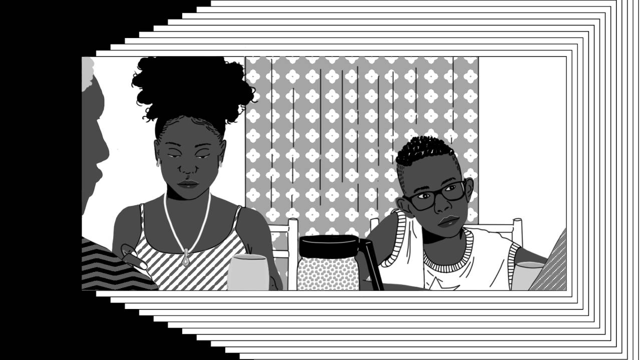 desenho baseado em cena do filme Marte Um